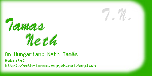 tamas neth business card